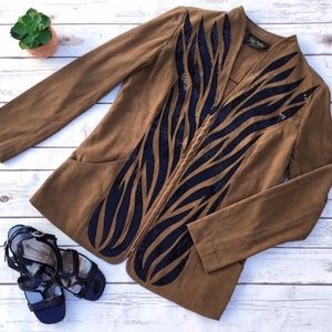 Art To Wear Brown Sequins Jacket by Bob Mackie